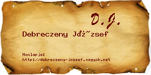 Debreczeny József névjegykártya