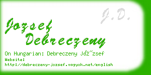 jozsef debreczeny business card